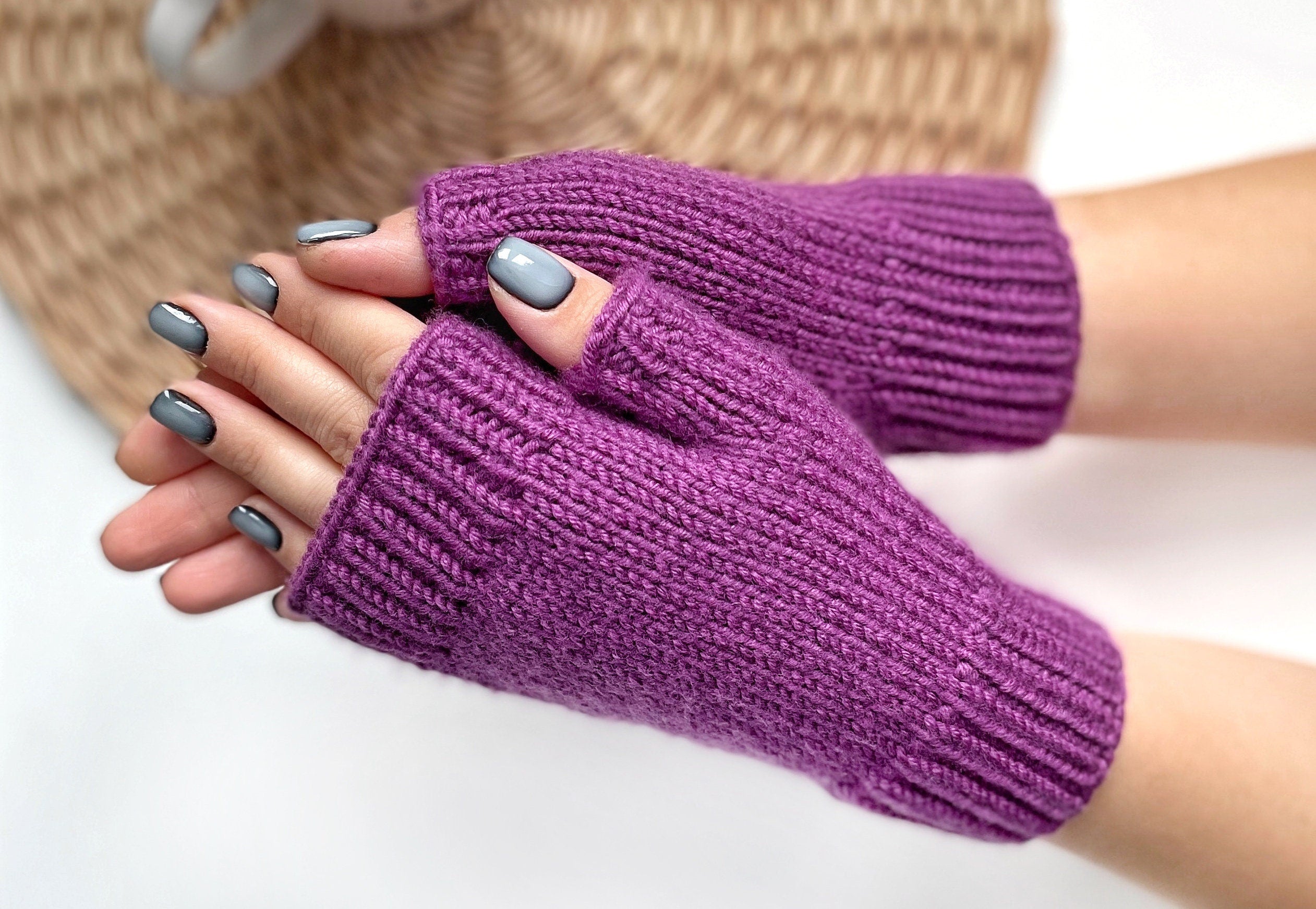 小物 s@ki Lowgauge Fingerless Knit Glove il_fullxfull.4736447311_gqpw.