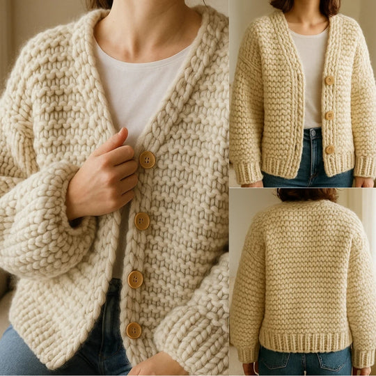 Super Chunky Cardigan Knitting Pattern – LetKnit