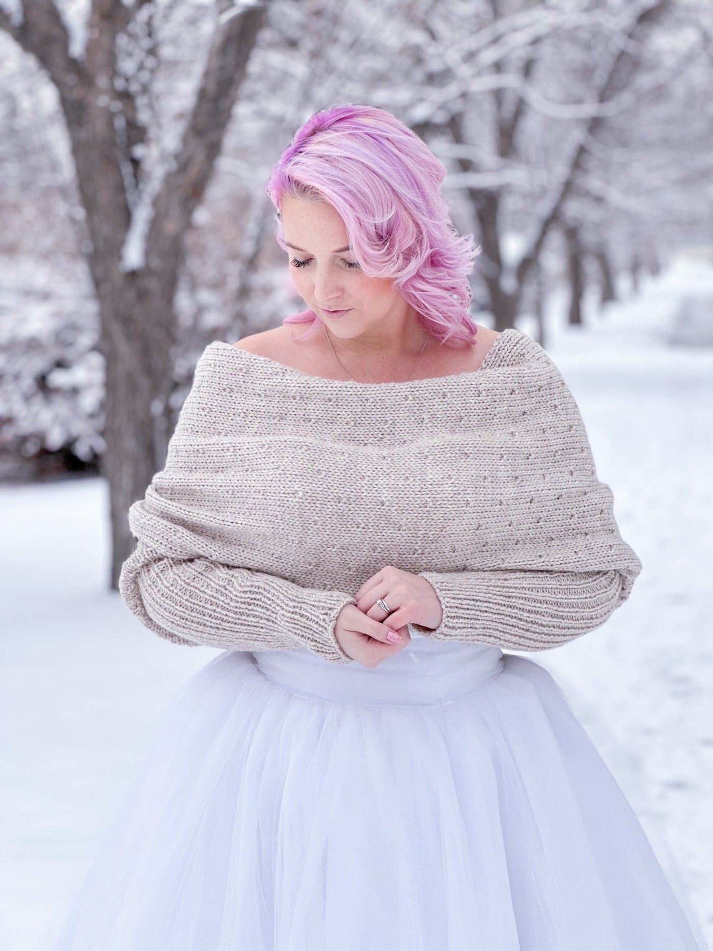 Snowfall Sweater Scarf Knitting Pattern