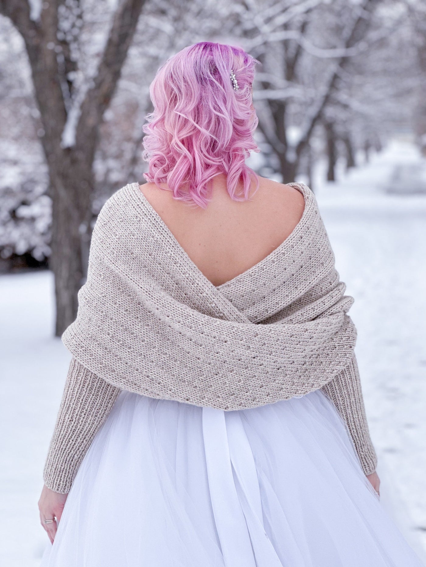 Snowfall Sweater Scarf Knitting Pattern