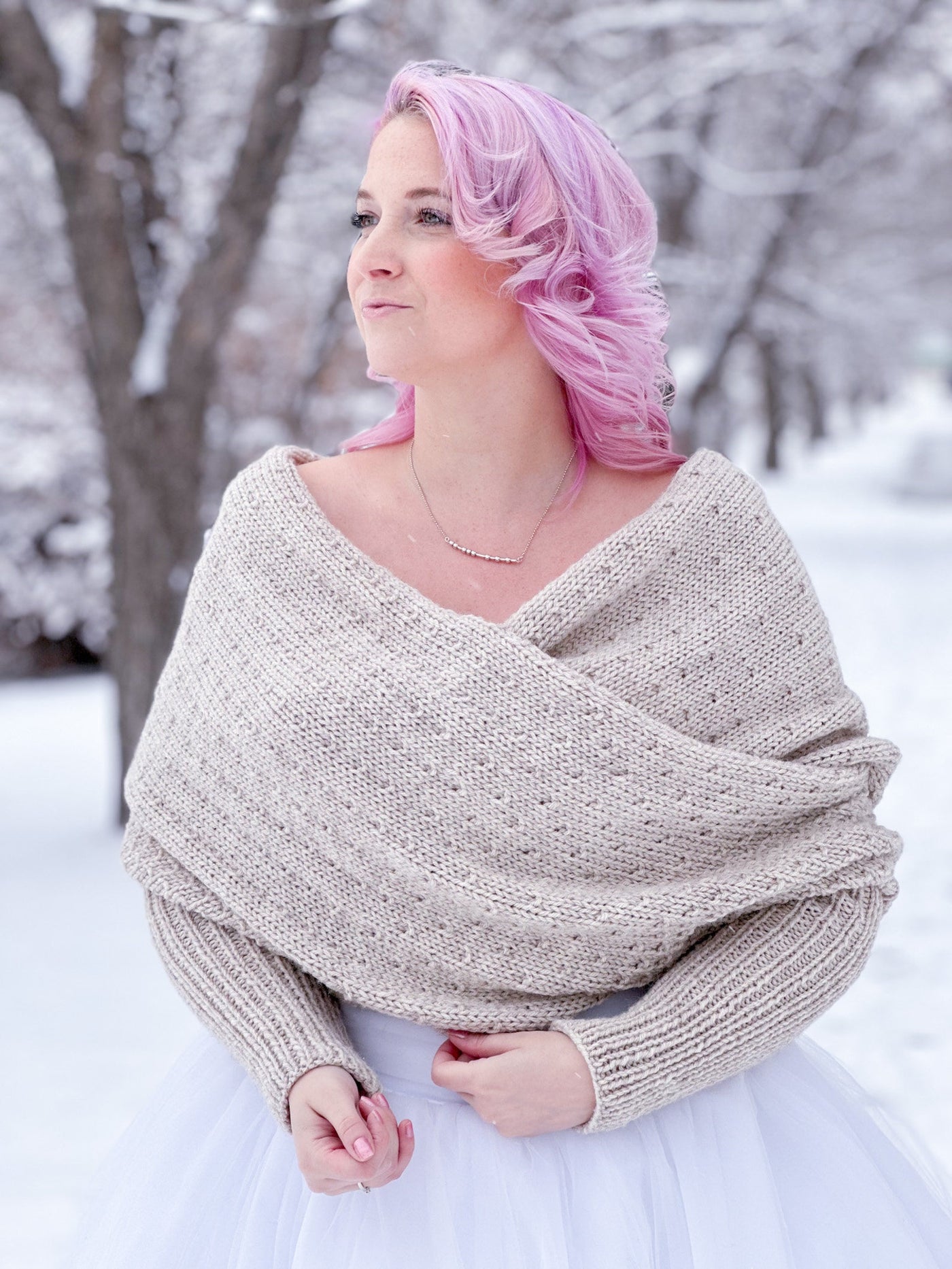 Snowfall Sweater Scarf Knitting Pattern