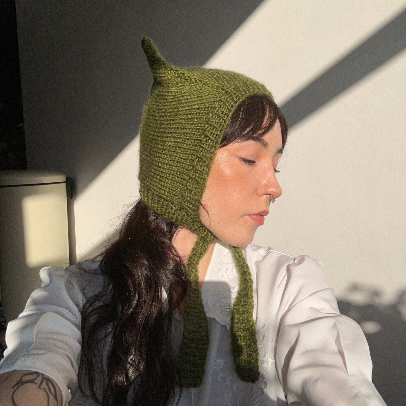 Kitty Ears Bonnet Knitting Pattern