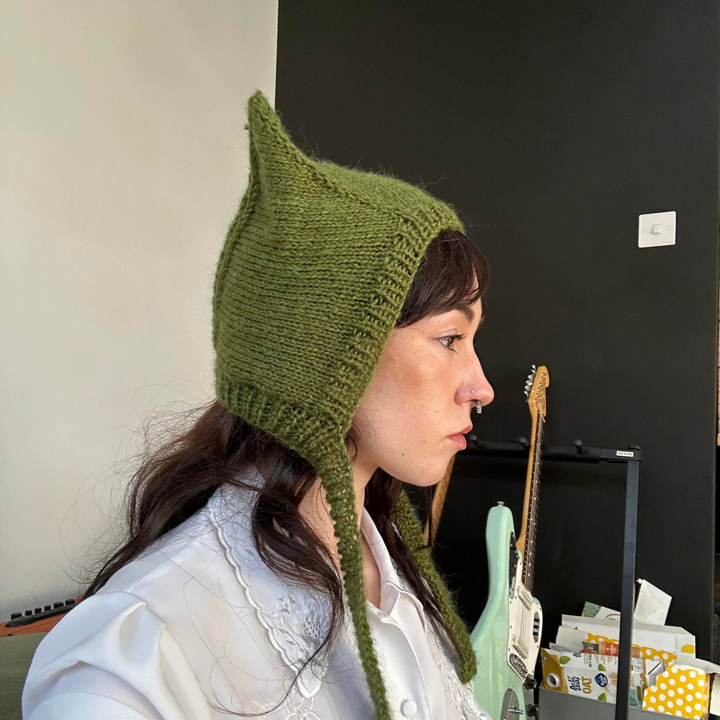 Kitty Ears Bonnet Knitting Pattern