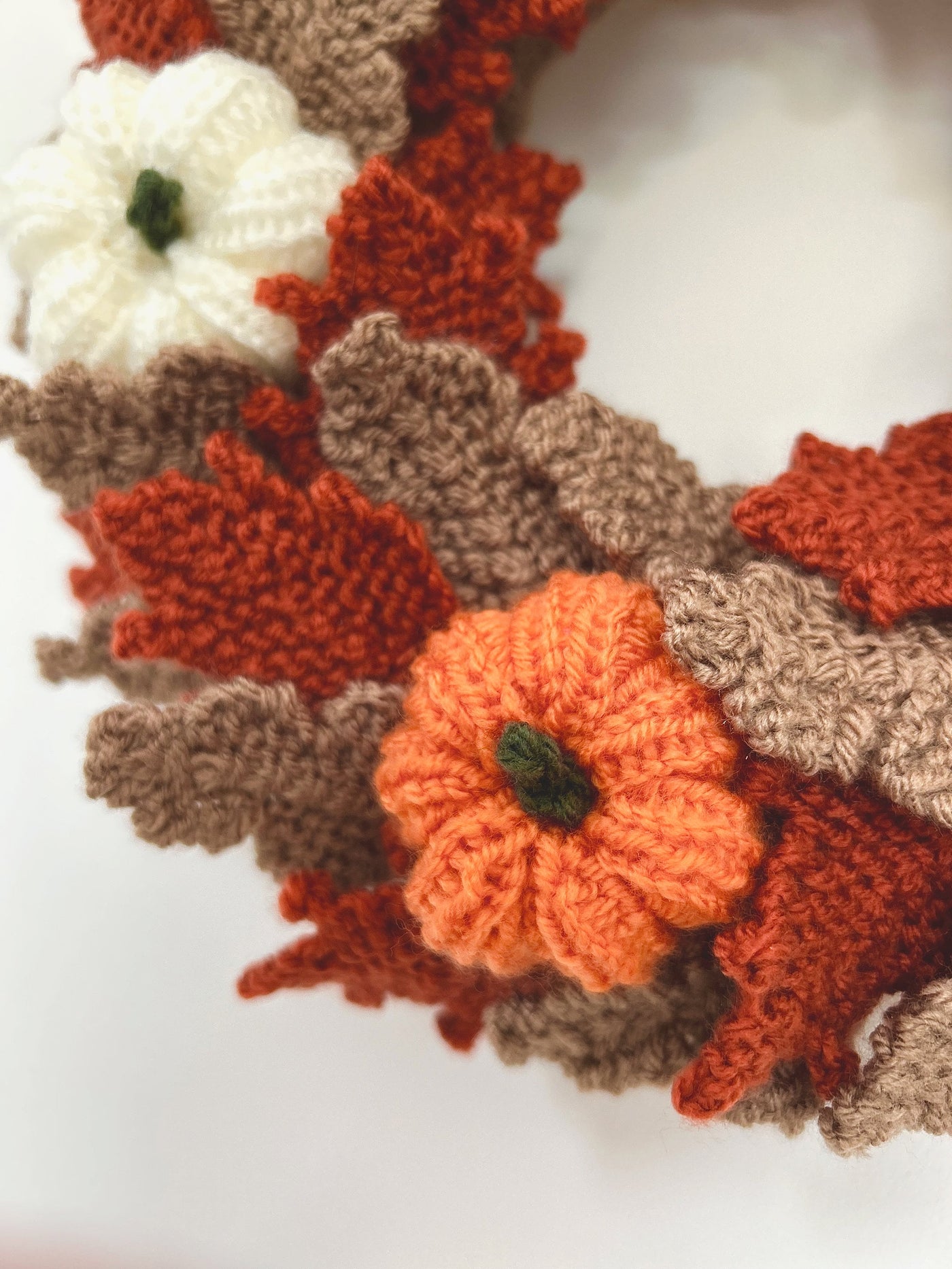 Pumpkin Squash Wreath Knitting Pattern