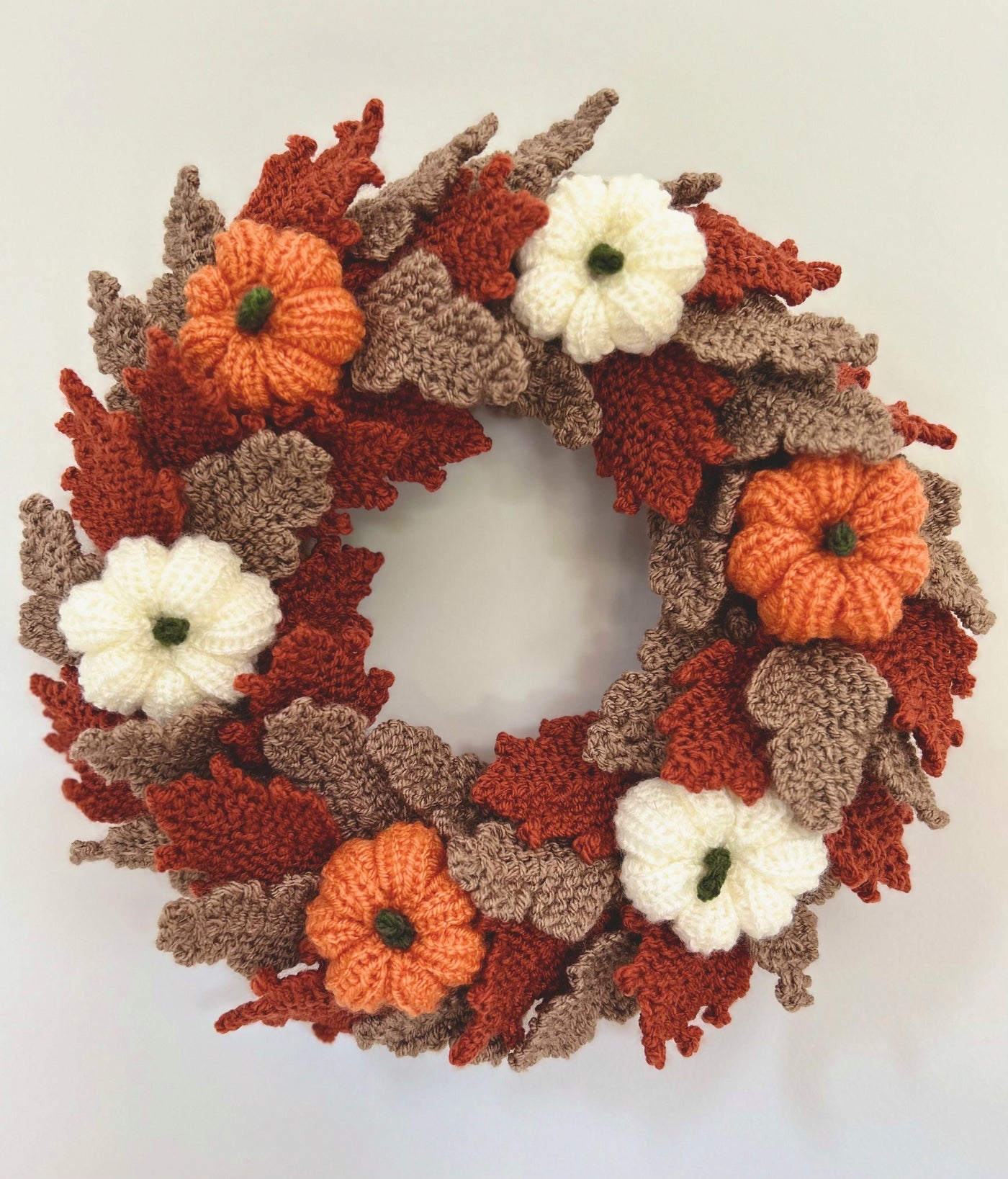 Pumpkin Squash Wreath Knitting Pattern