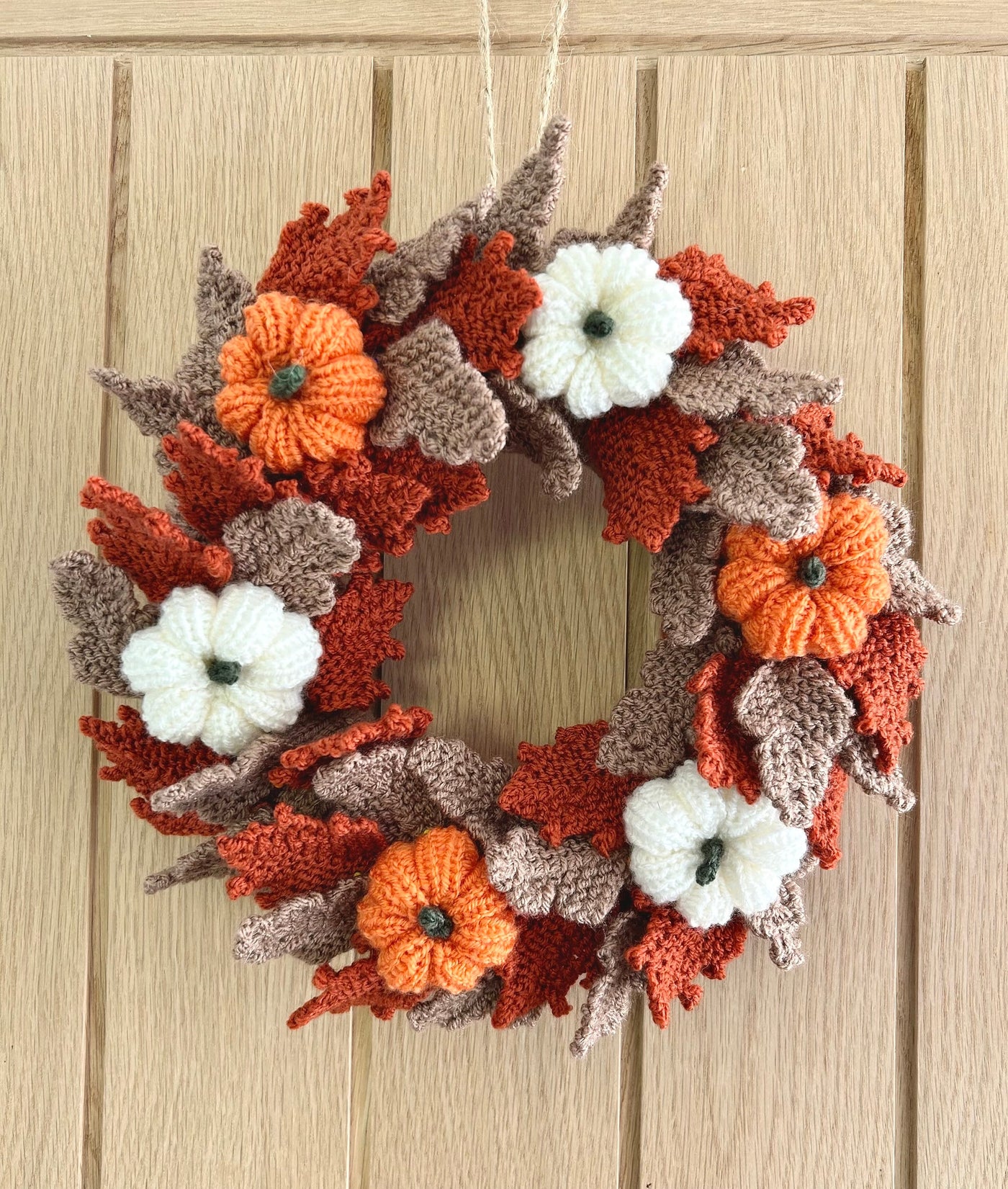 Pumpkin Squash Wreath Knitting Pattern