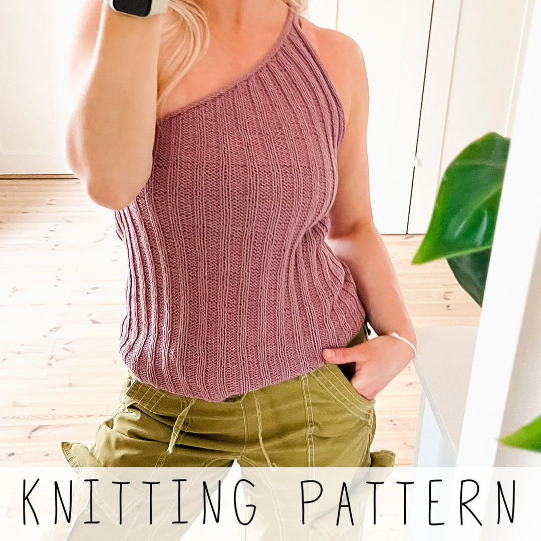 Classy One Shoulder Tank Top Knitting Pattern – LetKnit