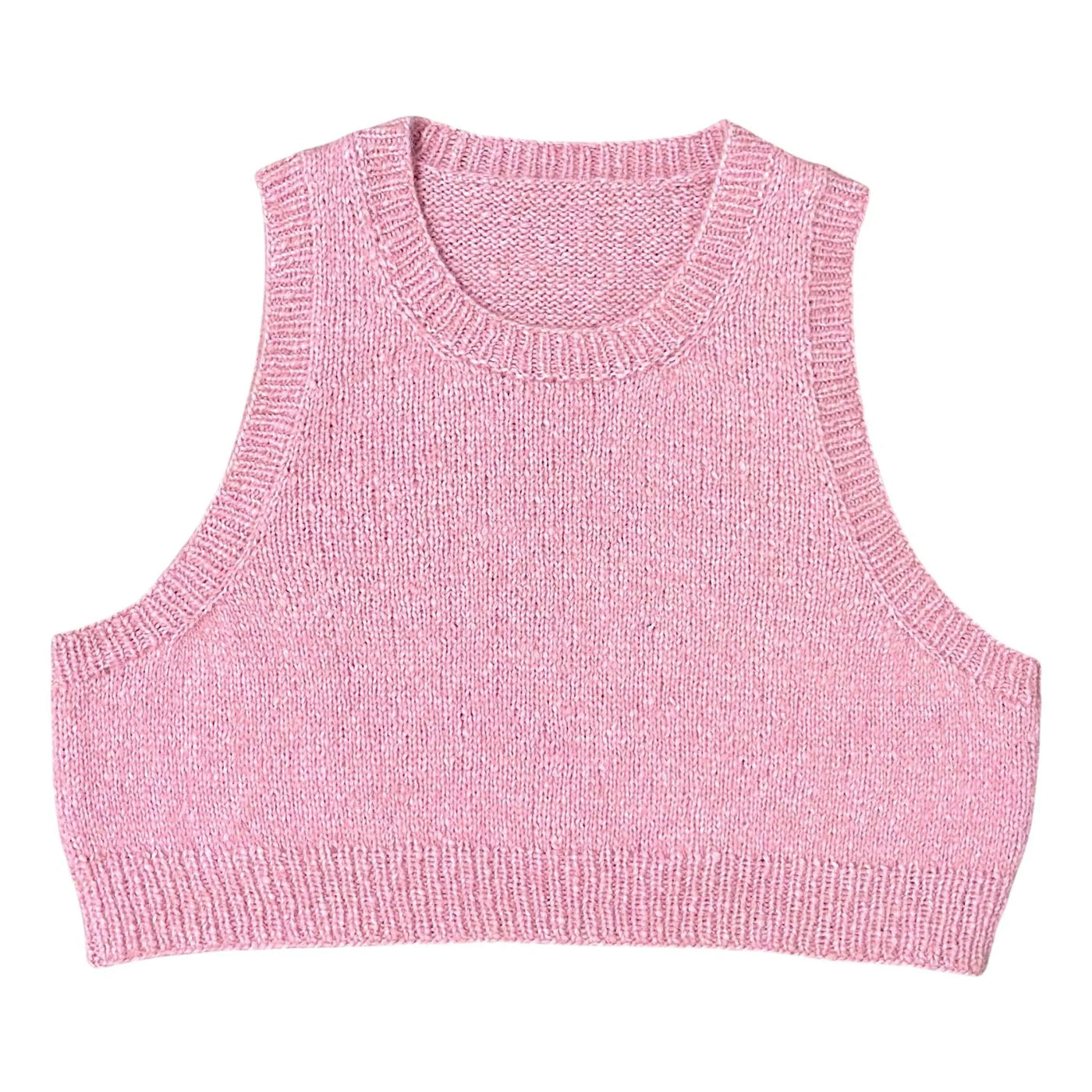Trendy Cropped Vest Knitting Pattern