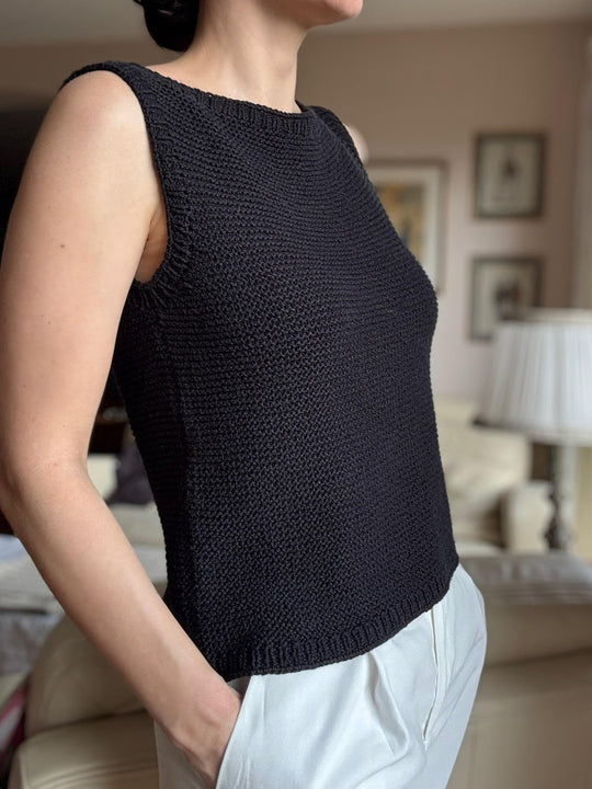 Elegant Boat Neck Top Knitting Pattern – LetKnit