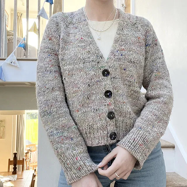Girl Boss Buttoned Cardigan Knitting Pattern