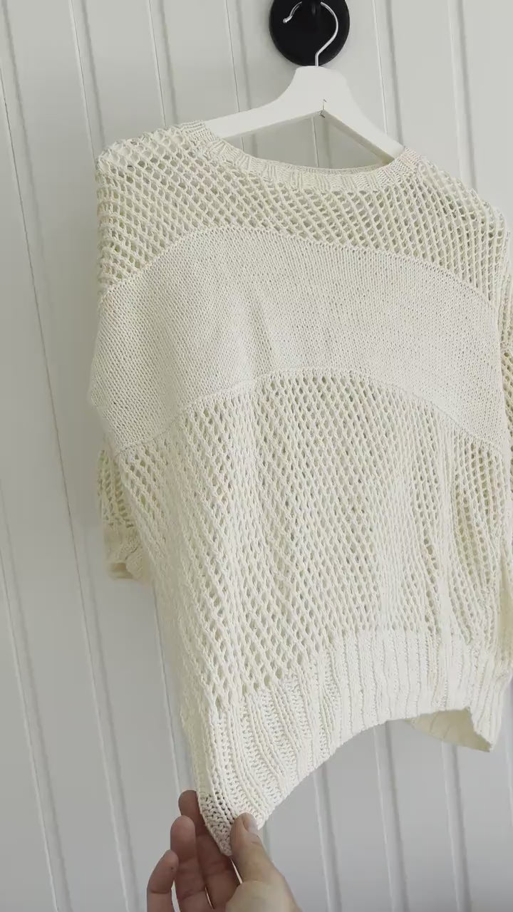 Mesh Beach Cardigan Knitting Pattern