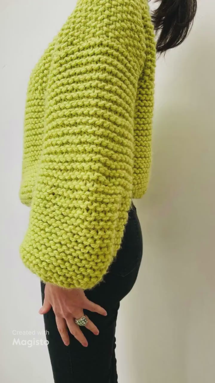 Super Chunky Cardigan Knitting Pattern